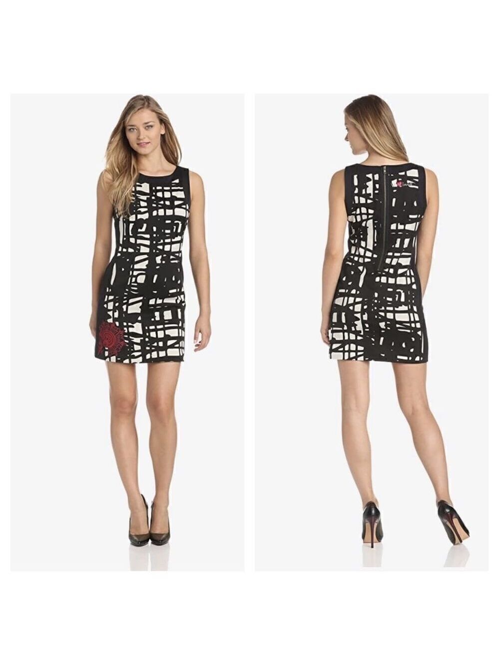 Desigual Naomi Abstract Pinafore Pencil Dress